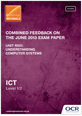 Combined Feedback - R001 June 2013 exam paper - cover