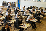 Students sitting exam
