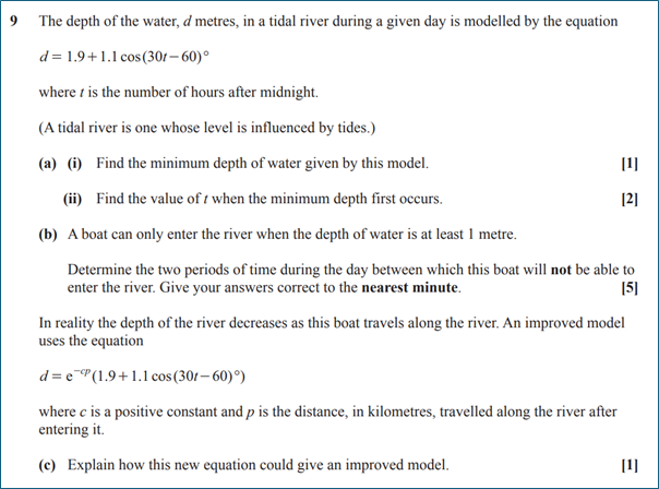 Trigonometry modelling 2