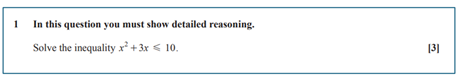 Question 1 Maths A H240_02 2025