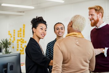 Group of teachers talking